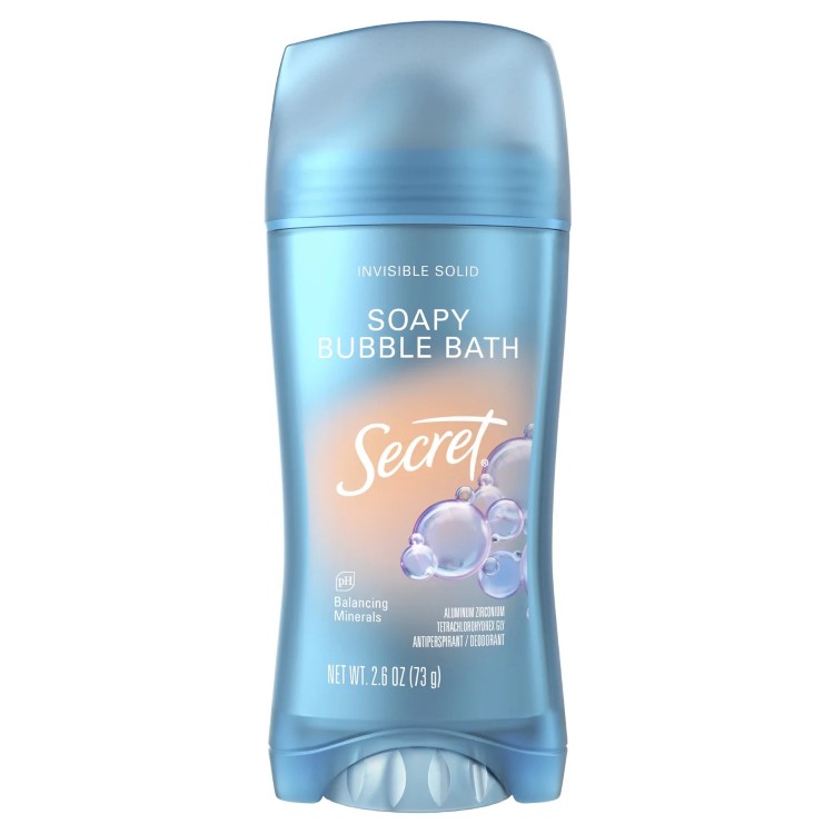 【アメリカウォルマート品】シークレットフレッシュ インビジブル ソリッドデオドラント 女性用 バブルバス 約73g Secret Fresh Invisible Solid Antiperspirant & Deodorant for Women Bubble Bath 2.6oz 【お取り寄せ商品】【合わせて買いたい】