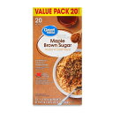 【アメリカウォルマートPB】グレートバリュー メープル&ブラウンシュガー インスタントオートミール 860g Great Value Maple & Brown Sugar Instant Oatmeal, 1.51 oz, 20 Count 【お取り寄せ商品】【合わせて買いたい】