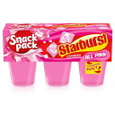 【アメリカウォルマート品】スナックパック ピンク スターバースト フレーバー ジューシージェルカップ 92g 6個入り Snack Pack Pink STARBURST Flavored Juicy Gels Cups, 3.25 oz 6 Count 【お取り寄せ商品】【合わせて買いたい】