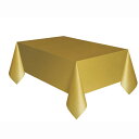 【アメリカウォルマート品】長方形 1.37m x 2.74m ゴールド プラスチックテーブルカバー Way To Celebrate製 Rectangular 1.37m x 2.74m Gold Plastic Table Cover, by Way To Celebrate 【お取り寄せ商品】【合わせて買いたい】
