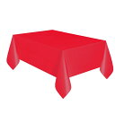 【アメリカウォルマート品】長方形 1.37m x 2.74m 赤 プラスチックテーブルカバー Way To Celebrate製 Rectangular 1.37m x 2.74m Red Plastic Table Cover, by Way To Celebrate 【お取り寄せ商品】【合わせて買いたい】