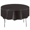 【アメリカウォルマート品】ラウンド型 2.13mの黒いプラスチック製テーブルカバー Way To Celebrate製 Round 84 Black Plastic Table Cover, by Way To Celebrate 【お取り寄せ商品】【合わせて買いたい】