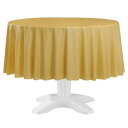 【アメリカウォルマート品】ラウンド型 2.13mの金色プラスチック製テーブルカバー Way To Celebrate製 Round 84 Gold Plastic Table Cover, by Way To Celebrate 【お取り寄せ商品】【合わせて買いたい】