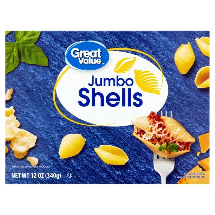 グレートバリュー ジャンボシェル パスタ 約340g Great Value Jumbo Shell, 12 oz 【お取り寄せ商品】