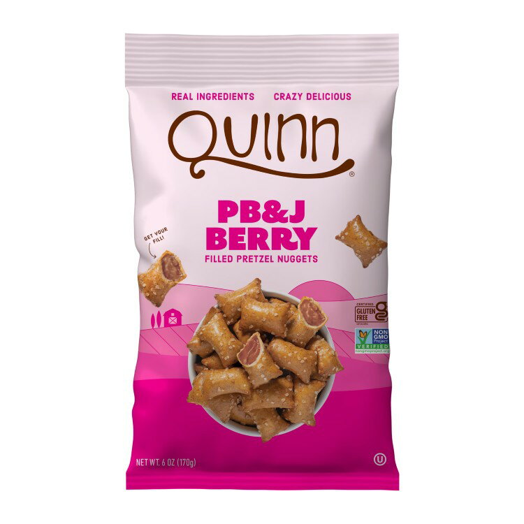 【アメリカウォルマート品】クイン PB&J ベリー入りプレッツェルナゲット 170g Quinn PB&J Berry Filled Pretzel Nuggets 6 oz Bag 【お取り寄せ商品】