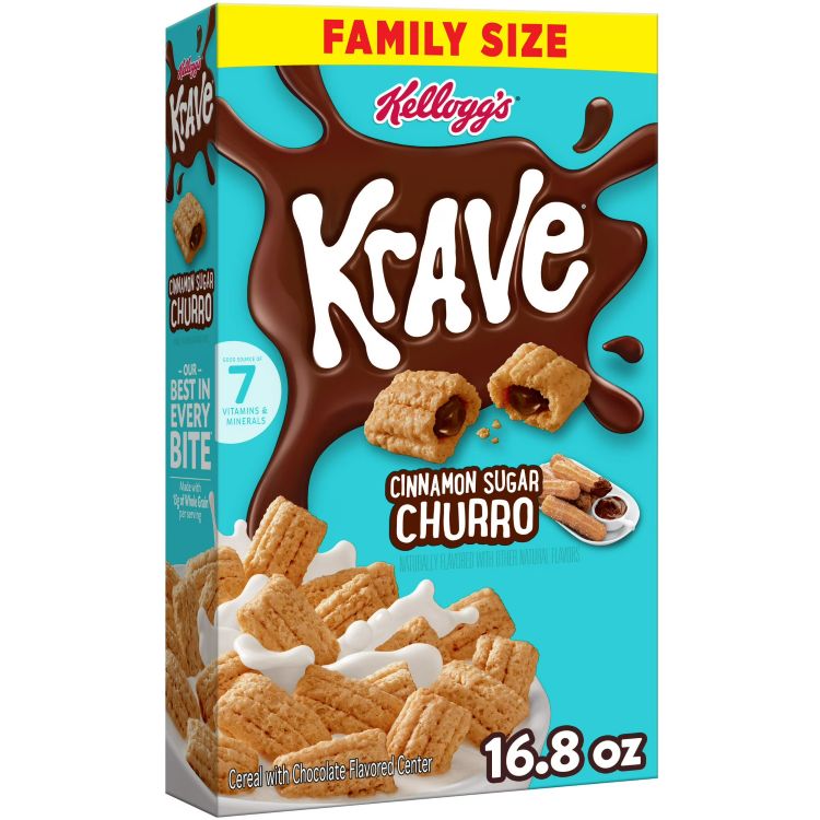 【アメリカウォルマート品】ケロッグ クレイブシリアル シナモンシュガーチュロ 476g Kellogg's Krave ..