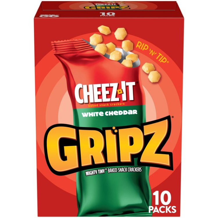 【アメリカウォルマート品】グリップス ホワイトチェダーミニクラッカー 10袋入り Gripz White Cheddar..
