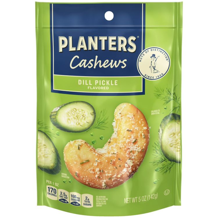 【アメリカウォルマート品】プランターズ カシューナッツ ホール ディルピクルス風味 142g PLANTERS Whole Cashews Dill Pickle Flavor..
