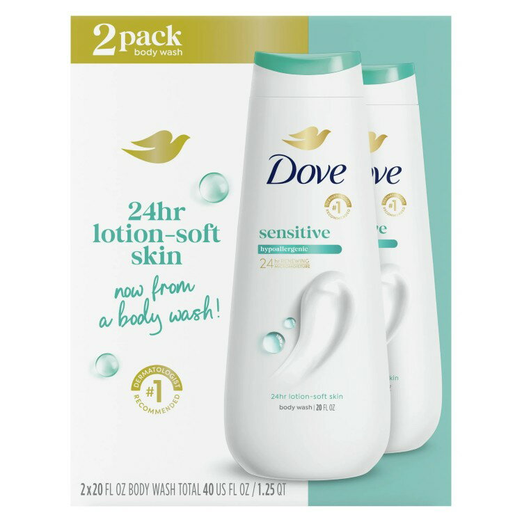 ダヴ ボディウォッシュ 敏感肌用 567ml 2個入り Dove Body Wash Sensitive Skin 20 oz, 2 Count 【お取り寄せ商品】【合わせて買いたい】