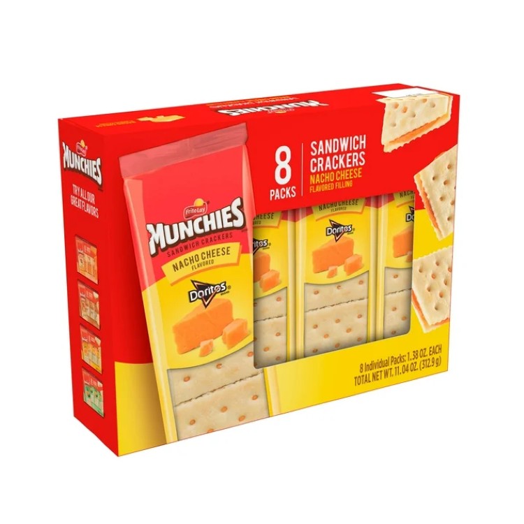 【アメリカウォルマート品】マンチーズ ドリトス ナチョチーズ サンドイッチクラッカー 8個入り Munchies Doritos Nacho Cheese Sandwi..