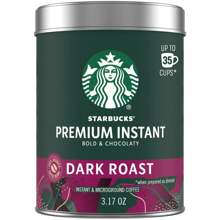 【アメリカウォルマート品】スターバックス プレミアムダークロースト インスタントコーヒー 90g Starbucks Premium Dark Roast Instant Coffee, 3.17 oz 【お取り寄せ商品】【合わせて買いたい】