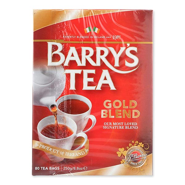 【ホッと一息タイムに】ゴールドブレンドティーバッグ 80個 250g (8.8oz) BARRY'S TEA (バリーズティー)