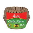 メリタ コーヒーフィルター バスケット型 ナチュラルブラウン 200枚入り 8～12カップ用 Melitta Basket Coffee Filters Natural Brown [海外直送] アメリカ版 米国