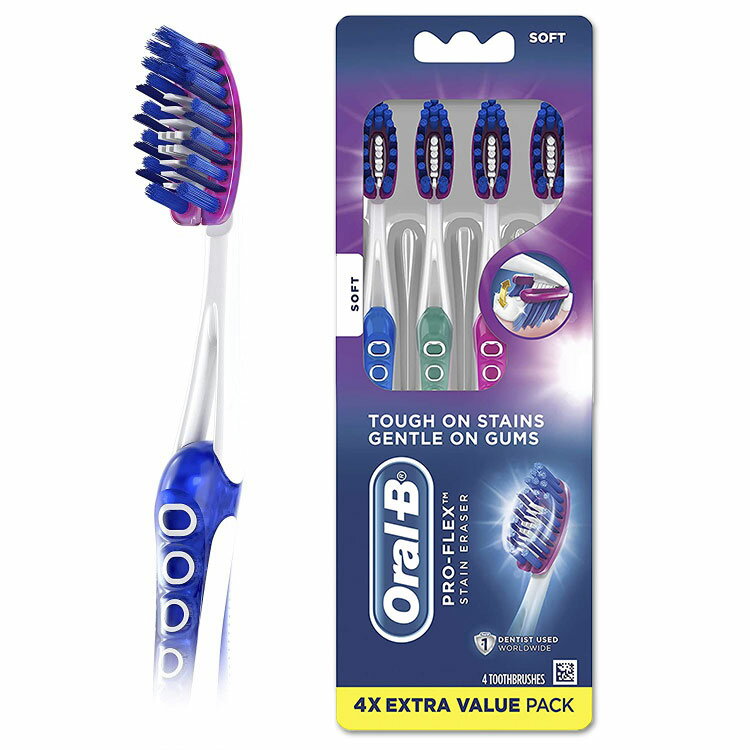 y炩ߎuVzI[B 3DzCg uV \tg 4{Zbg Oral-B Soft Toothbrus whitening