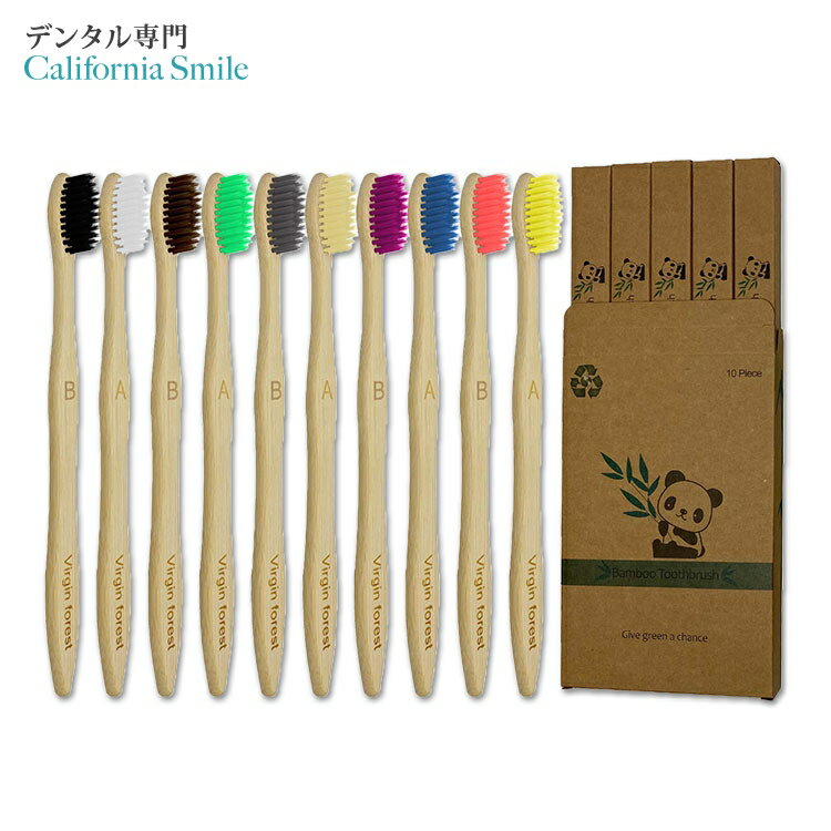 you[uVzB[KtHXg ou[ uV lp ؒY \tg 10{ Virgin Forest Natural Bamboo Charcoal Toothbrushe