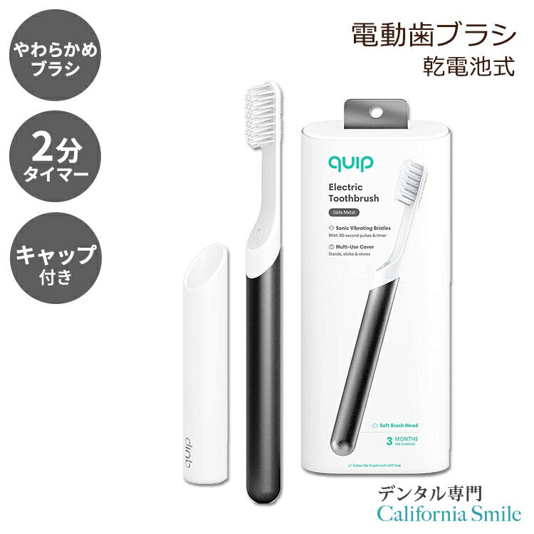【電動歯ブラシ】クイップ 電動歯ブラシ 大人用 タイマー ソフト quip Adult Electric Toothbrush バッテリー
