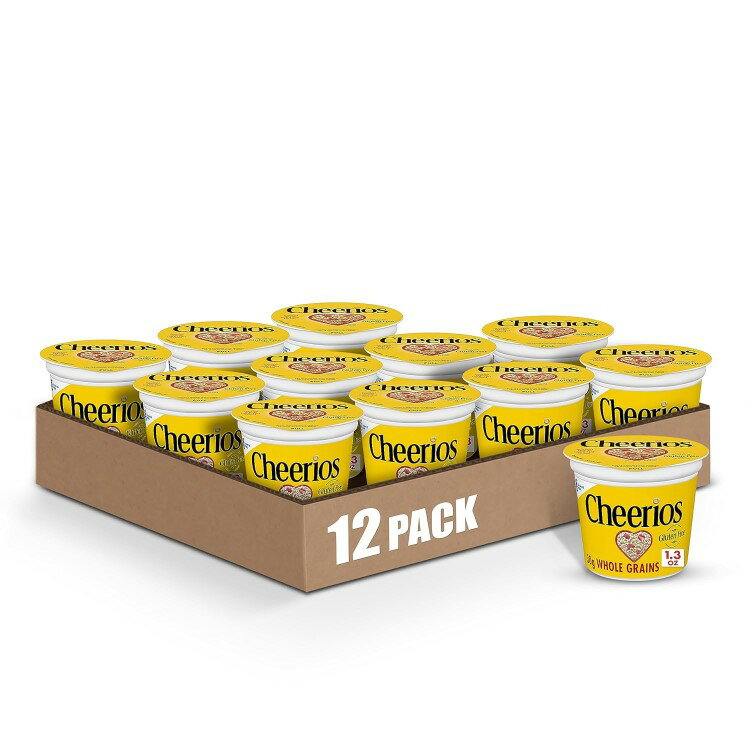 オリジナルチェリオス ヘルシーシリアルカップ 12個 Original Cheerios Heart Healthy Cereal Cup, 1.3 OZ【お取り寄せ商品】【合わせて買いたい】