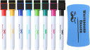 【全品対象・常時2個300円・3個800円・4個1000円OFFクーポン】Mr.ペン マグネット式ホワイトボードマーカー ホワイトボード消しゴム1個付き 8本入...