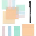 【全品対象・常時2個300円・3個800円・4個1000円OFFクーポン】Mr.ペン 半透明付箋 200枚 パステル Mr. Pen- Pastel Trans...