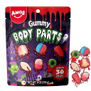 【全品対象・常時2個300円・3個800円・4個1000円OFFクーポン】アモス ハロウィン キャンディ ボディパーツ グミ ミックスフルーツ 36個 Amos...