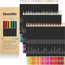【全品対象・常時2個300円・3個800円・4個1000円OFFクーポン】ソーカラー 72色色鉛筆 大人の塗り絵用Soucolor 72-Color Color...