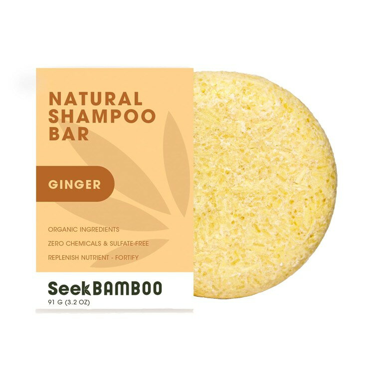 シークバンブー ライスシャンプーバー ジンジャー 91g Seek Bamboo - Natural Shampoo Bar Ginger 3.2o..