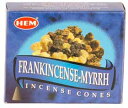 Frankincense ＆ Myrrh コーンインセンス （HEM）10個入り　　※ 魔術用品 儀 ...