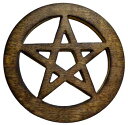 ペンタグラム アルター タイル (木製) ※ 魔術用品 儀式用品 おまじないグッズ 占いなど 【クーポン対象】【39ショップ】