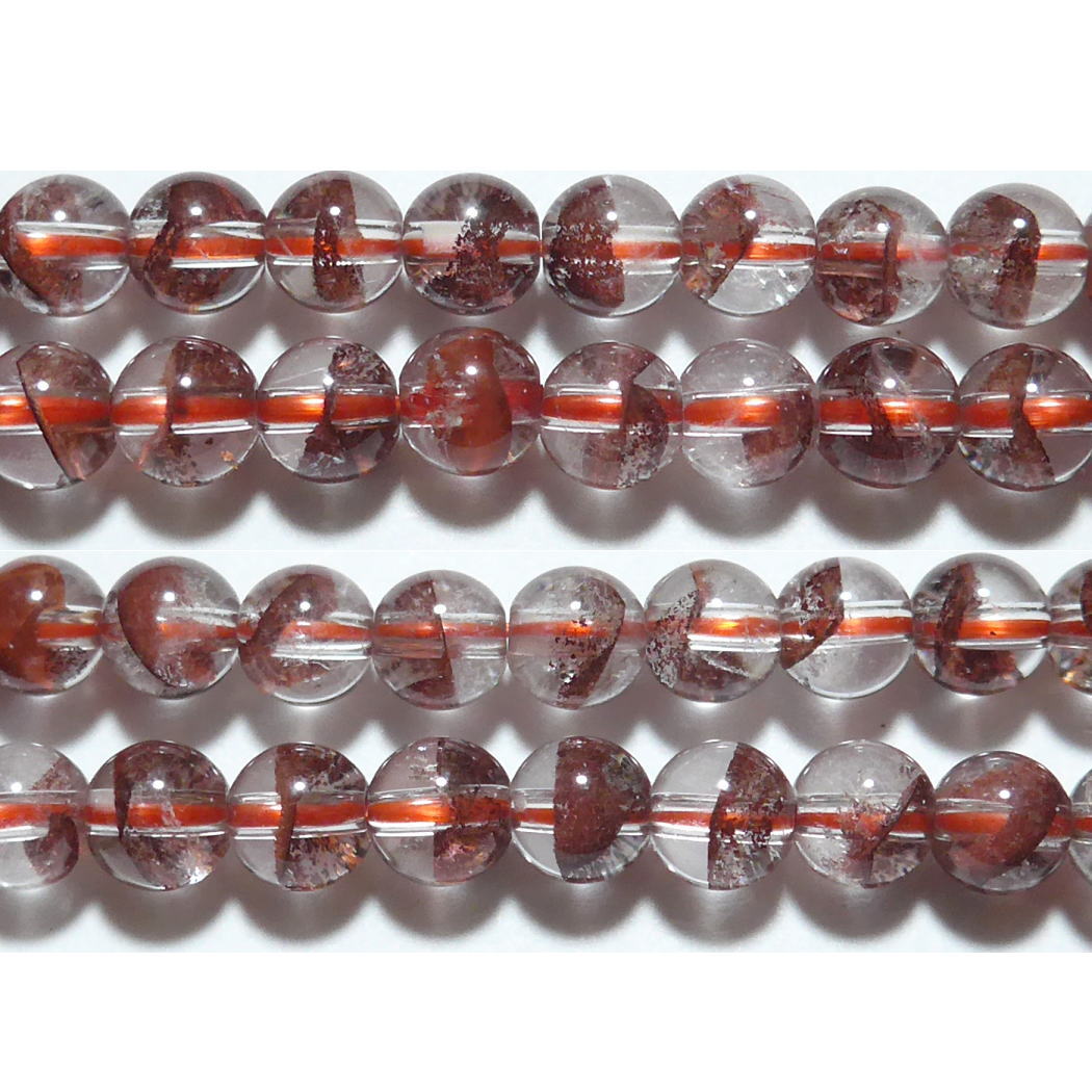 レッドファントム水晶 丸玉 6mm A　　※ 天然石 天然石ビーズ パワーストーン 1粒売り バラ売り 1玉販売 【クーポン対象】【39ショップ】