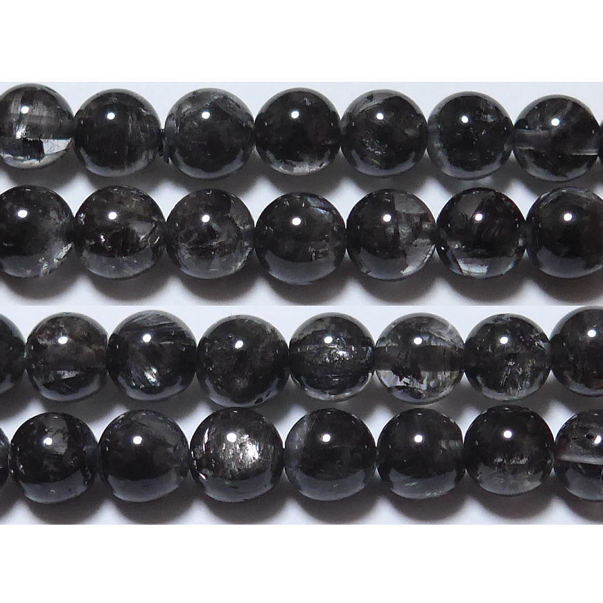 エレスチャル 丸玉 7mm （グラファイトインクォーツ） A　　※ 天然石 天然石ビーズ パワーストーン 1粒売り バラ売り 1玉販売 【クーポン対象】【39ショップ】
