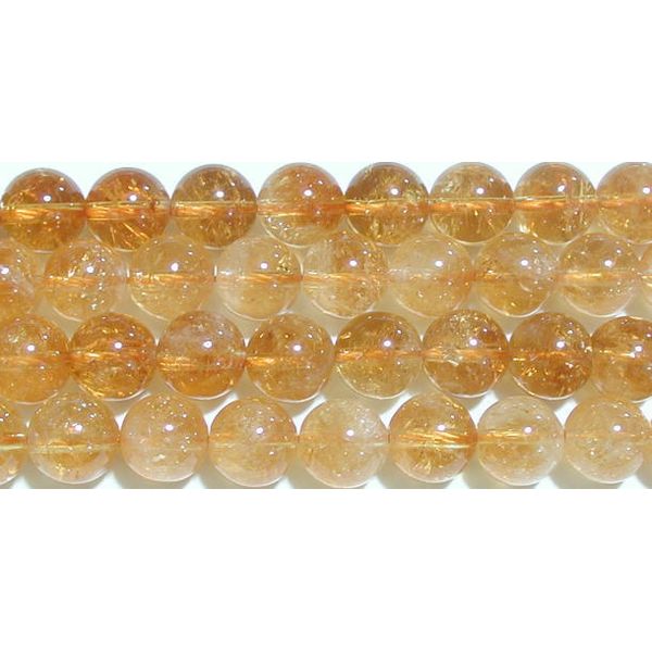 Rakuten - シトリン 丸玉 10mm B　　※ 天然石 天然石ビーズ パワーストーン 1粒売り バラ売り 1玉販売 【クーポン対象】【39ショップ】