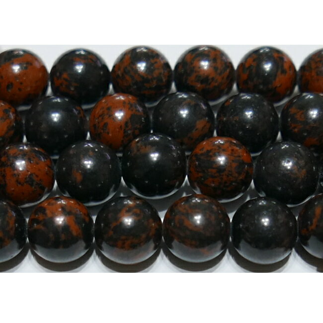 北海道産黒曜石 丸玉 10mm （紅十勝石） A　　※ 天然石 天然石ビーズ パワーストーン 1粒売り バラ売り 1玉販売 【クーポン対象】【39ショップ】