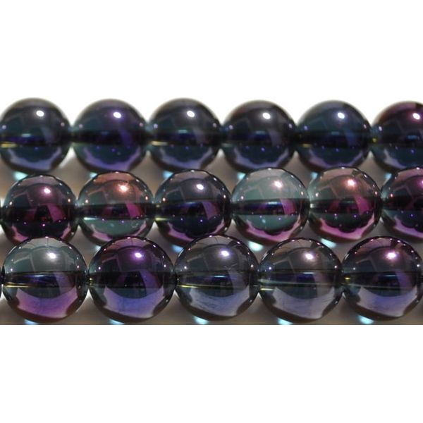 パープルオーラ 丸玉 10mm A　　※ 天然石 天然石ビーズ パワーストーン 1粒売り バラ売り 1玉販売 【クーポン対象】【39ショップ】