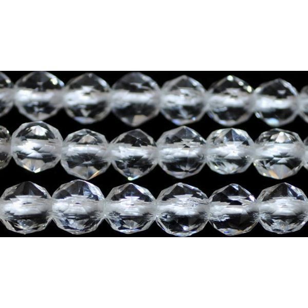 Rakuten - 水晶スターカット6mm A　　※ 天然石 天然石ビーズ パワーストーン 1粒売り バラ売り 1玉販売 【クーポン対象】【39ショップ】
