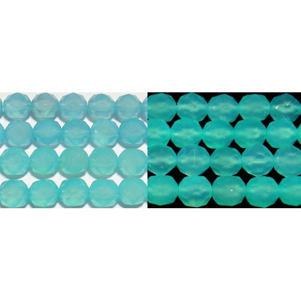 Rakuten - シーブルーカルセドニースターカット8mm A　　※ 天然石 天然石ビーズ パワーストーン 1粒売り バラ売り 1玉販売 【クーポン対象】【39ショップ】