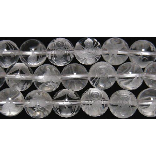 水晶花と蝶10mm A　　※ 天然石 天然石ビーズ パワーストーン 1粒売り バラ売り 1玉販売 【クーポン対象】【39ショップ】