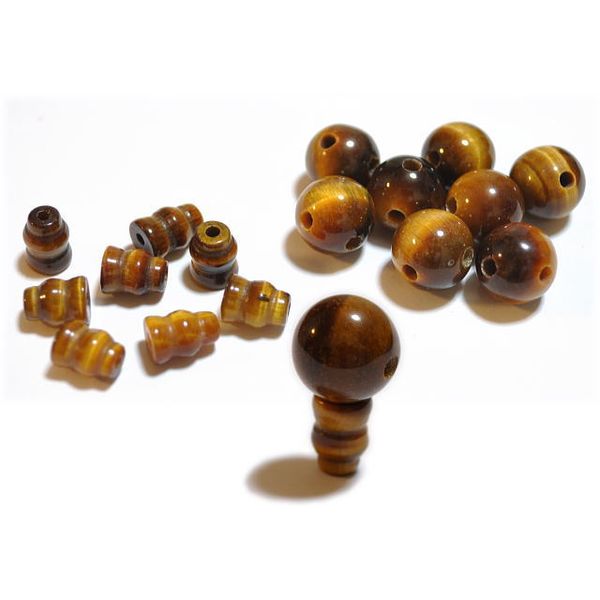 タイガーアイ 親玉ボサセット 約10mm 玉　　※ 天然石 天然石ビーズ パワーストーン 1粒売り バラ売り 1玉販売 【クーポン対象】【39ショップ】