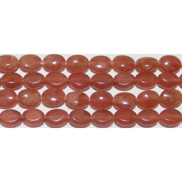 インカローズ フラットオーバル 8.5*7mm A　　※ 天然石 天然石ビーズ パワーストーン 1粒売り バラ売り 1玉販売 【クーポン対象】【39ショップ】