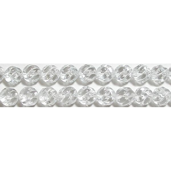 Rakuten - 水晶 ウェーブカット 10mm A　　※ 天然石 天然石ビーズ パワーストーン 1粒売り バラ売り 1玉販売 【クーポン対象】【39ショップ】