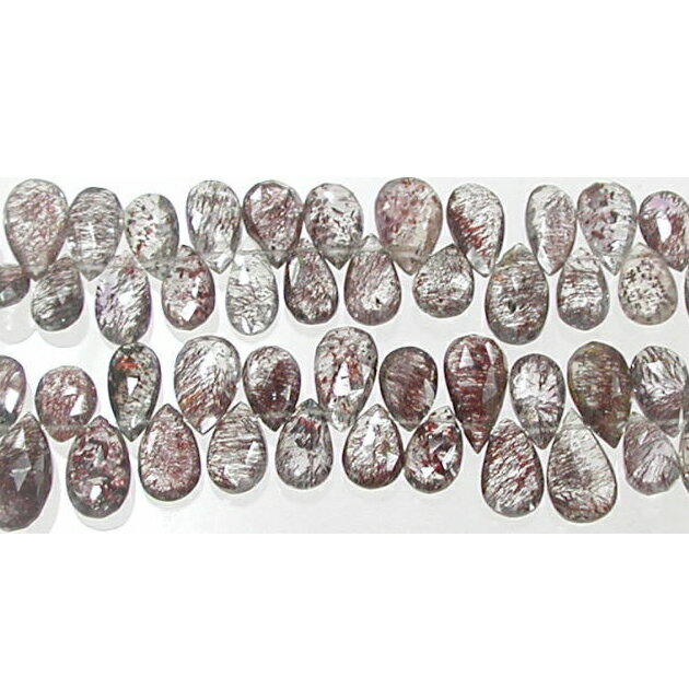 エレスチャル・スーパーセブン 雫型カット （4） ※フラットタイプ AA　　※ 天然石 天然石ビーズ パワーストーン 1粒売り バラ売り 1玉販売 【クーポン対象】【39ショップ】