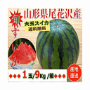 スイカ 早期予約受付中 山形県産 尾花沢すいか 1箱 約 1玉(約 9kg /4Lサイズ)送料無料