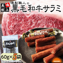 加工品 燻製職人の 黒毛和牛サラミ 60g×5袋 メール便