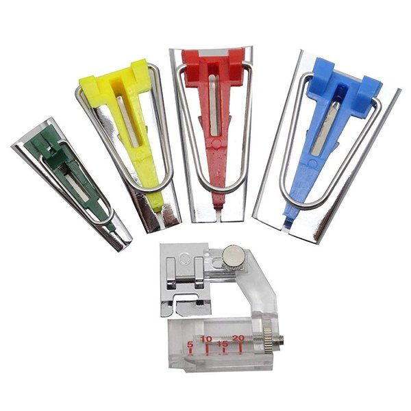 バイアステープメーカー 4サイズ & ミシン アタッチメント セット 簡単 手作り 作成 バイアステープ メール便 送料無料 cmy select