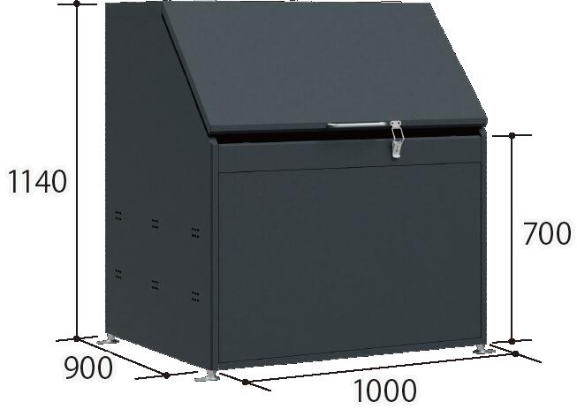 商品説明メーカー名タクボごみ集積庫 サイズ 間口1000mm奥行900mm高さ1140mm スペック 有効容積約775L　ゴミ袋45L約17袋床面積：0.9