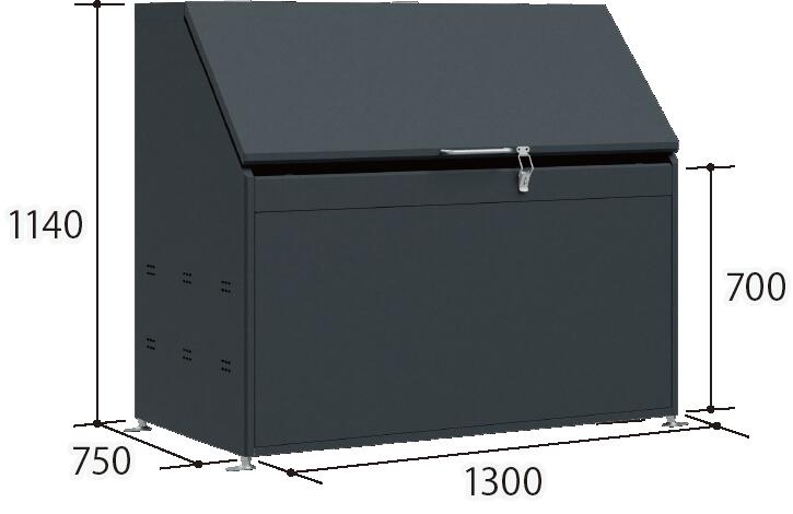商品説明メーカー名タクボごみ集積庫 サイズ 間口1300mm奥行750mm高さ1140mm スペック 有効容積約825L　ゴミ袋45L約18袋床面積：0.98