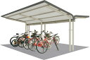 【10倍ポイント実施中】タクボ サイクルポート 自転車置場 屋外 背中合わせタイプ 2段ラック対応型 SP20LBHU-K 【埋め込み柱:基本棟:柱間2,000...