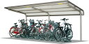 【10倍ポイント実施中】タクボ サイクルポート 自転車置場 屋外 片流タイプ 2段ラック対応型 SP13WBH-K 【プレート柱:基本棟:柱間2,750ミリ】【...