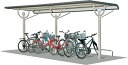 【10倍ポイント実施中】タクボ サイクルポート 自転車置場 屋外 中央柱 SP101YPU-L 【埋め込み柱:追加棟:柱間2,250ミリ】【配送のみ】