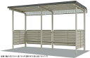 【10倍ポイント実施中】タクボ サイクルポート 自転車置場 屋外 4本柱タイプ SP105LFG-L 【埋め込み柱:追加棟:柱間1,750ミリ】【配送のみ】