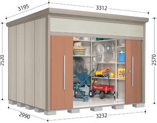 【10倍ポイント実施中】タクボ物置 JN-S3229　Mr.トールマンダンディ 多雪型/標準屋根 屋外 収納 物置 【送料無料】